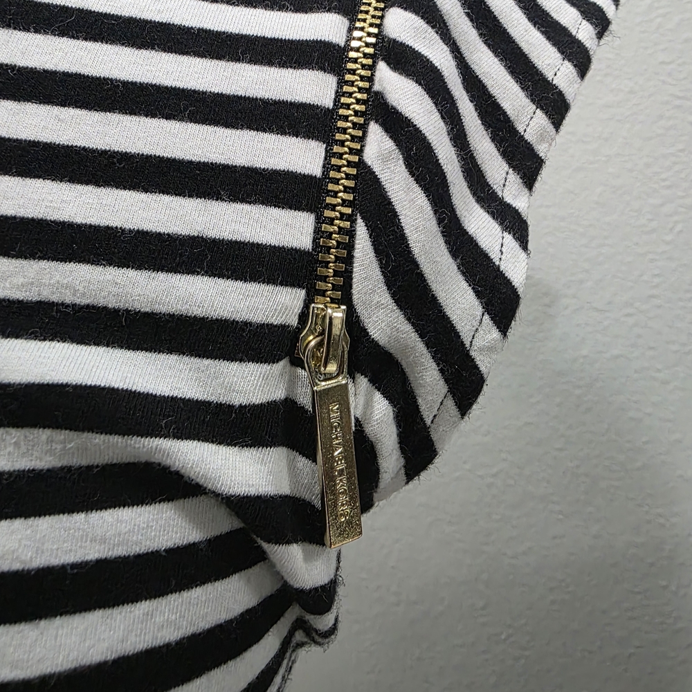 MICHAEL Michael Kors Black and White Striped Midi Dress - Picture 4 of 5